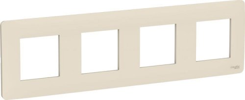 Рамка универсальная Schneider Electric Unica Studio 4-м. бежевый картинка